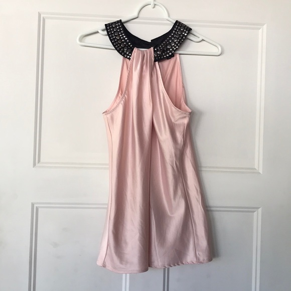 Blush High Neck Tank with Embelishments - Picture 1 of 1